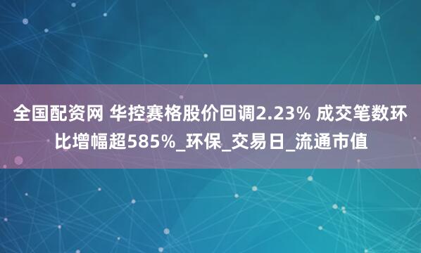 全国配资网 华控赛格股价回调2.23% 成交笔数环比增幅超585%_环保_交易日_流通市值